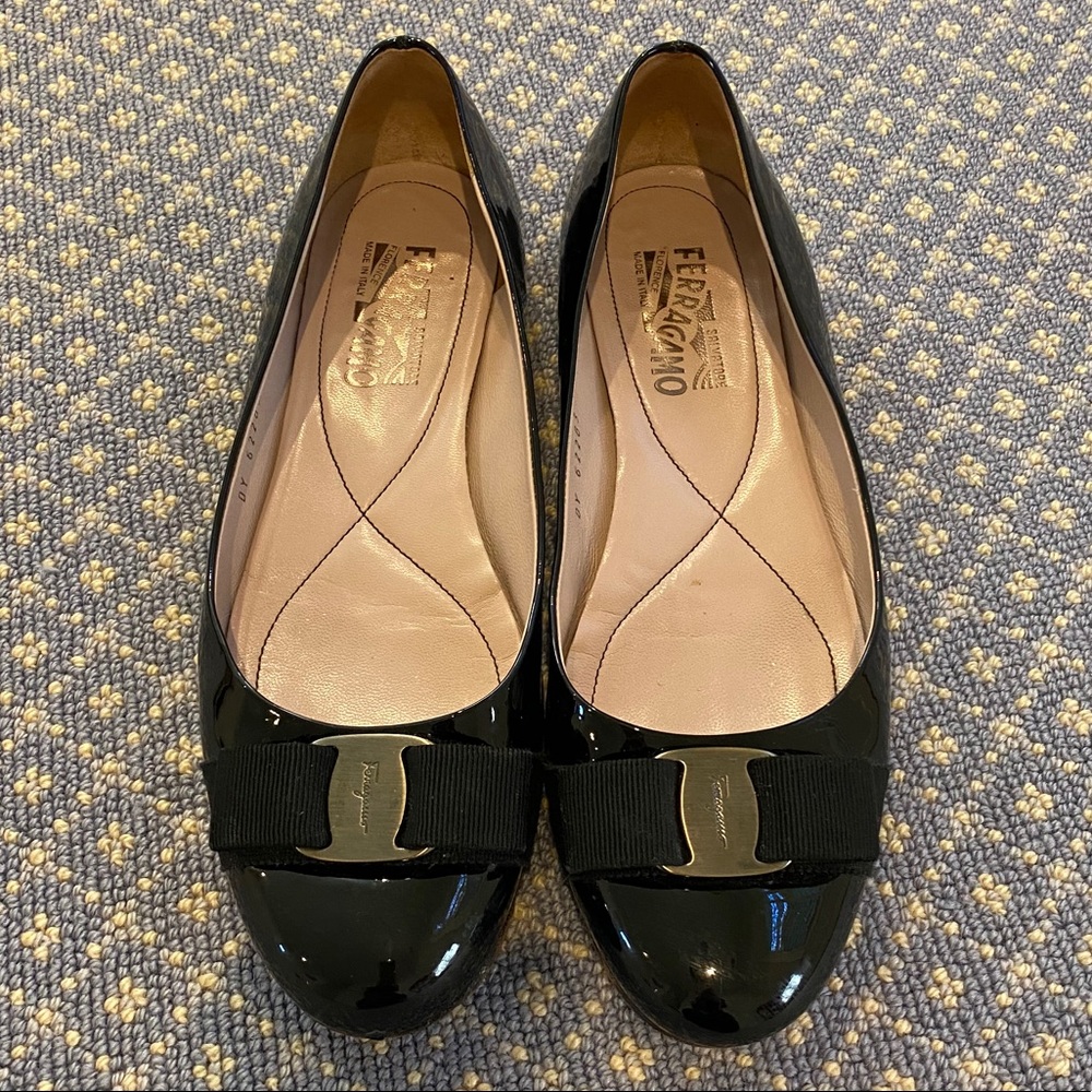 Salvatore Ferragamo Patent Leather Flats